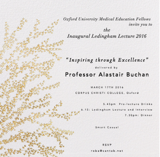 Ledingham Lecture